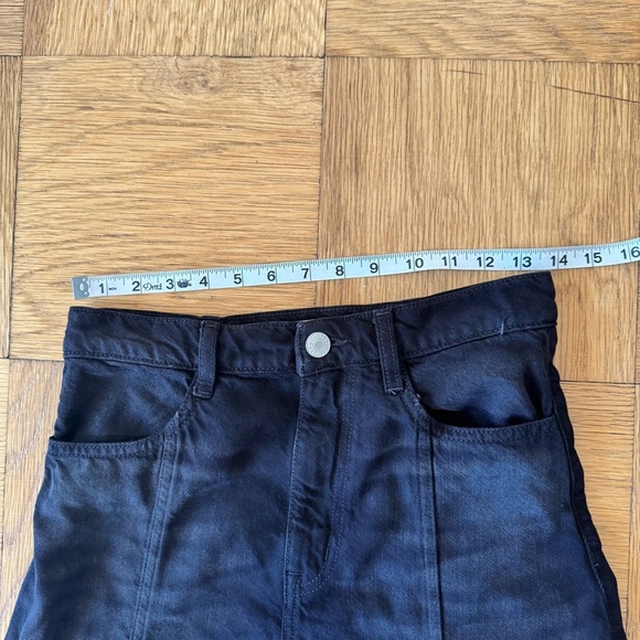 Current Elliott 26 Denim Skirt Black High Waisted Size - Picture 5 of 6